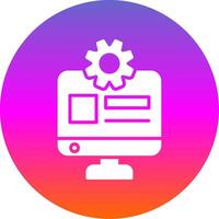 Web Administrator Glyph Gradient Circle Icon Design vector