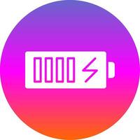 Battery Glyph Gradient Circle Icon Design vector