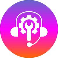 Tech Support Glyph Gradient Circle Icon Design vector
