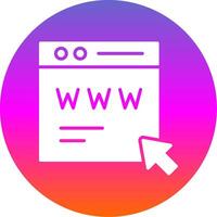 Web Page Glyph Gradient Circle Icon Design vector