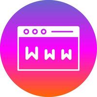 Www Glyph Gradient Circle Icon Design vector