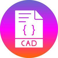 CAD Glyph Gradient Circle Icon Design vector