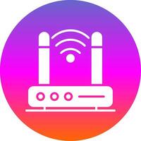 Wireless Modem Glyph Gradient Circle Icon Design vector