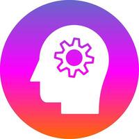 Creative Solution Glyph Gradient Circle Icon Design vector
