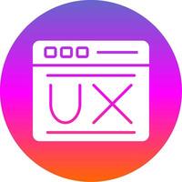 User Experience Glyph Gradient Circle Icon Design vector