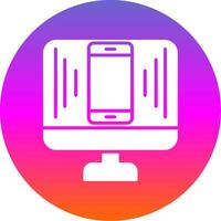 Responsive Design Glyph Gradient Circle Icon Design vector