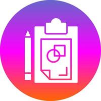 Sketching Glyph Gradient Circle Icon Design vector