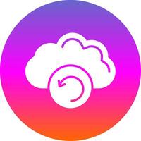 Backup Glyph Gradient Circle Icon Design vector