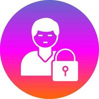 Authorization Manager Glyph Gradient Circle Icon Design vector