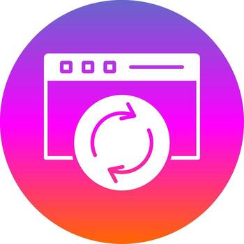 Page Loading Glyph Gradient Circle Icon Design vector