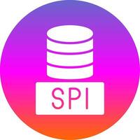 Sql Databases Glyph Gradient Circle Icon Design vector