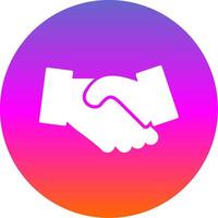 Hand Shake Glyph Gradient Circle Icon Design vector