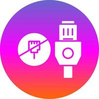 Lan Unplugged Glyph Gradient Circle Icon Design vector