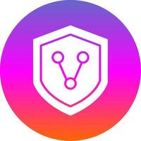 Connect Security Glyph Gradient Circle Icon Design vector