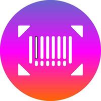 Bar Code Glyph Gradient Circle Icon Design vector