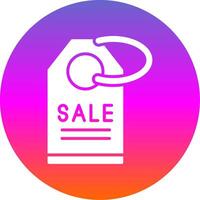 Sale Glyph Gradient Circle Icon Design vector