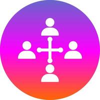 Network Marketing Glyph Gradient Circle Icon Design vector