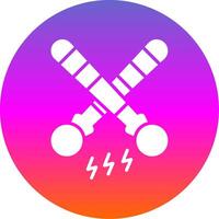 Drumsticks Glyph Gradient Circle Icon Design vector