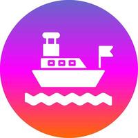 Ferry Glyph Gradient Circle Icon Design vector