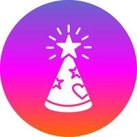 Party Hat Glyph Gradient Circle Icon Design vector