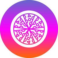 Pizza Glyph Gradient Circle Icon Design vector