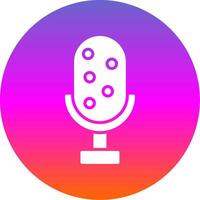 Microphone Glyph Gradient Circle Icon Design vector