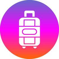 Suitcase Glyph Gradient Circle Icon Design vector