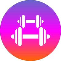 Dumbbell Glyph Gradient Circle Icon Design vector