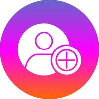 Add Glyph Gradient Circle Icon Design vector