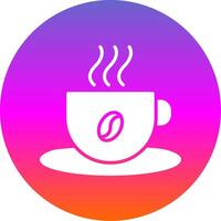 Coffee Cup Glyph Gradient Circle Icon Design vector