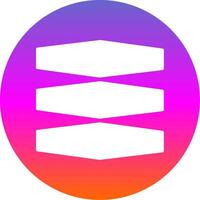 Layers Glyph Gradient Circle Icon Design vector