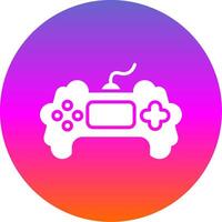 Game Glyph Gradient Circle Icon Design vector