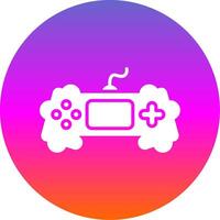 Game Glyph Gradient Circle Icon Design vector