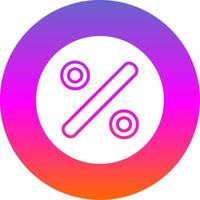 Divide Glyph Gradient Circle Icon Design vector
