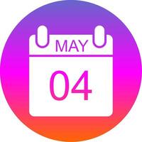 May Glyph Gradient Circle Icon Design vector