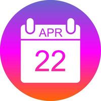 April Glyph Gradient Circle Icon Design vector