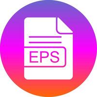 EPS File Format Glyph Gradient Circle Icon Design vector