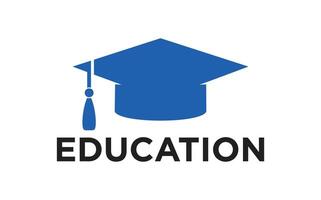 Graduation hat cap icons. Academic cap. Graduation student blue cap and diploma design template vector