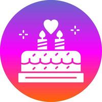 Anniversary Glyph Gradient Circle Icon Design vector