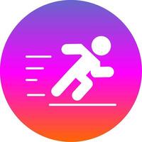 Jogging Glyph Gradient Circle Icon Design vector