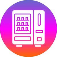 Vending Machine Glyph Gradient Circle Icon Design vector