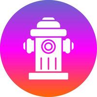Fire Hydrant Glyph Gradient Circle Icon Design vector