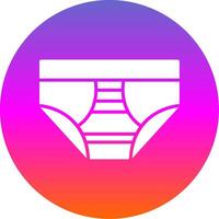 Underwear Glyph Gradient Circle Icon Design vector