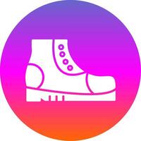 Boots Glyph Gradient Circle Icon Design vector