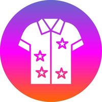 Hawaiian Shirt Glyph Gradient Circle Icon Design vector