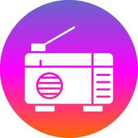 Radio Glyph Gradient Circle Icon Design vector