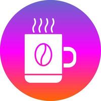 Mug Glyph Gradient Circle Icon Design vector