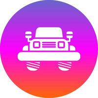 Jeep Glyph Gradient Circle Icon Design vector