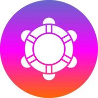 Lifebuoy Glyph Gradient Circle Icon Design vector