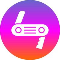 Swiss Army Knife Glyph Gradient Circle Icon Design vector